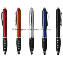 Plastic Ballpoint Pen with Flashlight and Stylus (LT-C645)